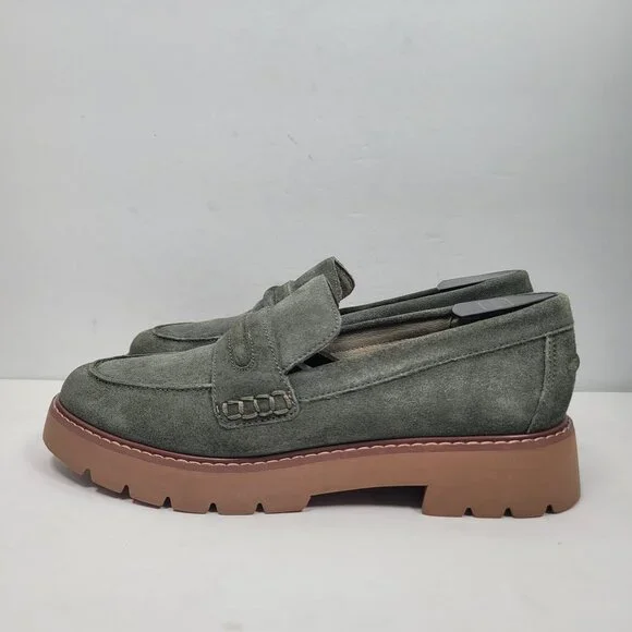 Sanctuary Westside 2.0 Women's Olive Green Leather Loafers US Size 9M - Picture 2 of 8